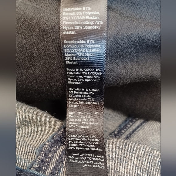 PRE-LOVED SPANX JEANS BY SARA BLAKELY 5-POCKET BOYFRIEND SIZE 26 CUFFED HEM - Picture 8 of 10